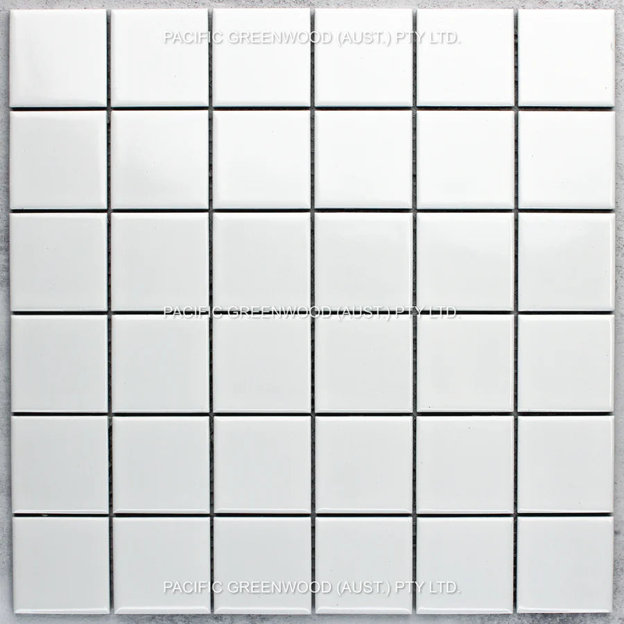 White Gloss Porcelain Glazed Square