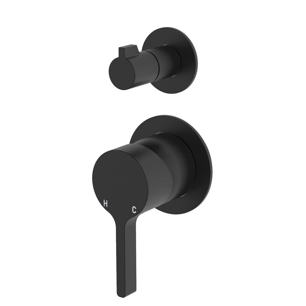 Sansa Wall Diverter Mixer - Round Plate