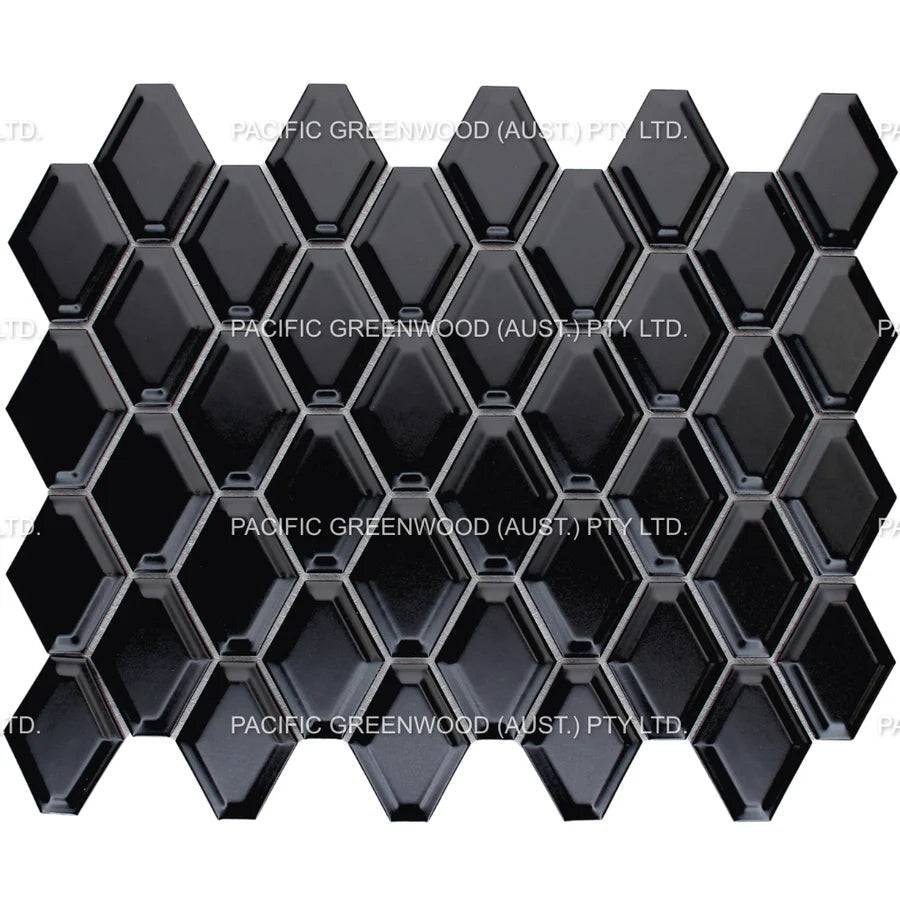 Black Matte External Porcelain Glazed Honeycomb