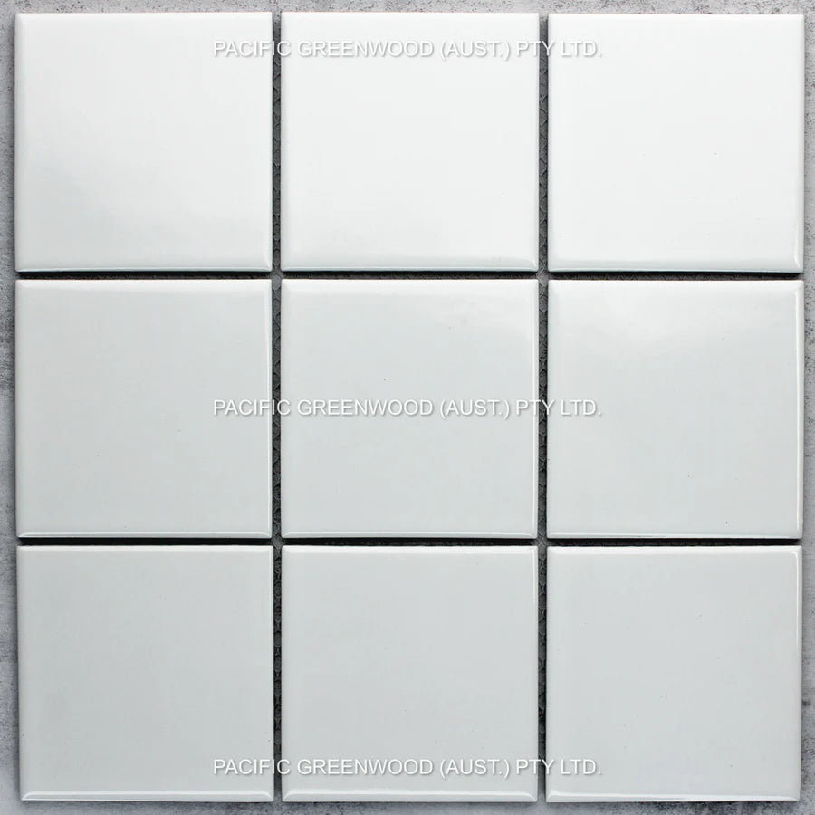 White Gloss Porcelain Glazed Square