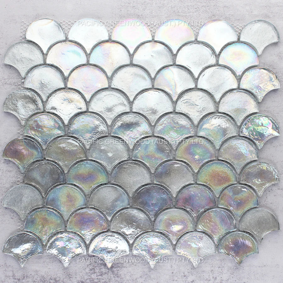 Silver Metallic Rainbow Fishscale