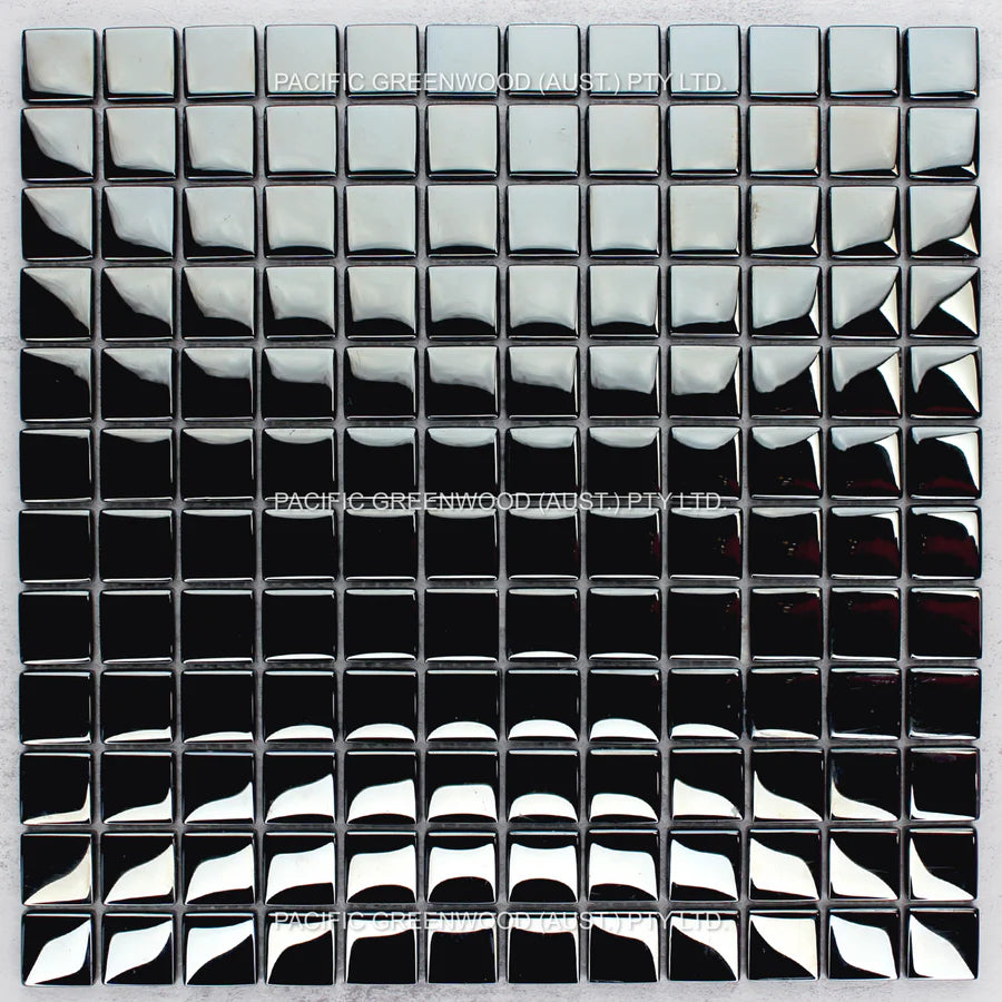 Stainless Steel Plated Glass Square