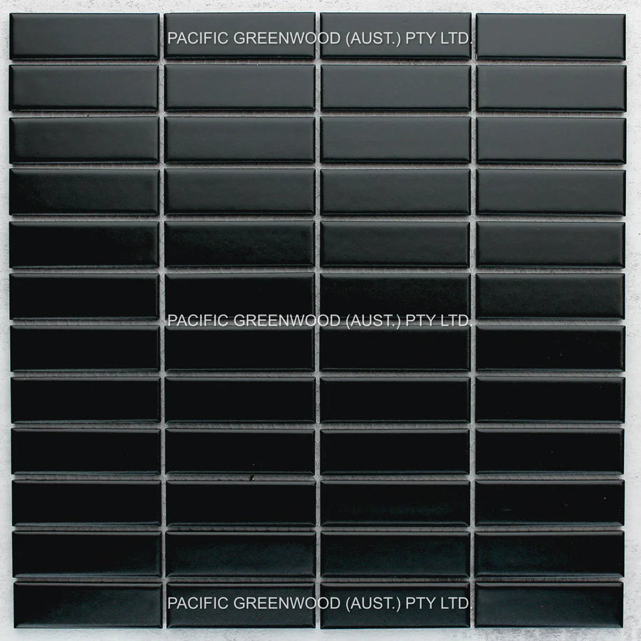 Black Matte Porcelain Glazed Rectangle