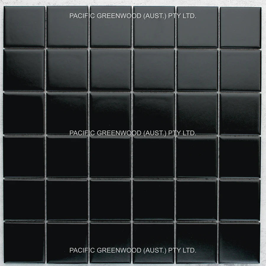 Black Matte Porcelain Glazed Square