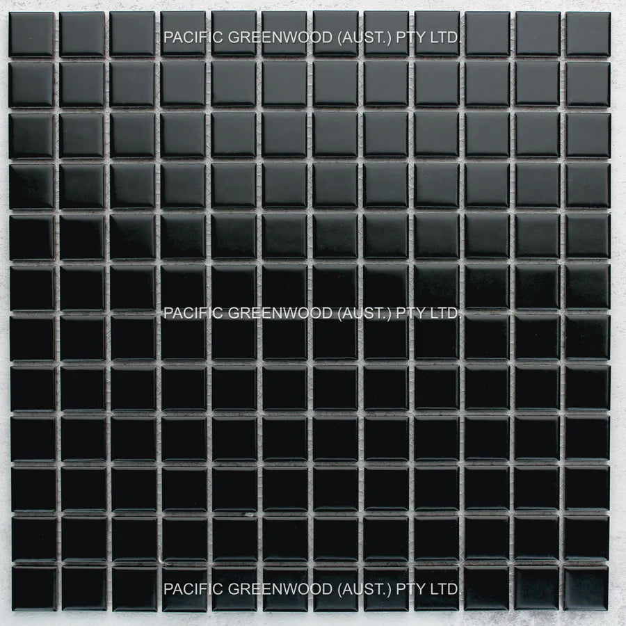Black Matte Porcelain Glazed Square