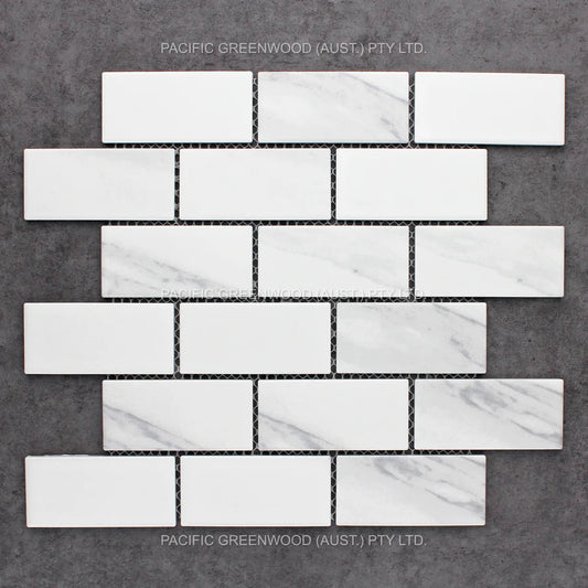 Carrara Look Matte Porcelain Glazed Brickbone