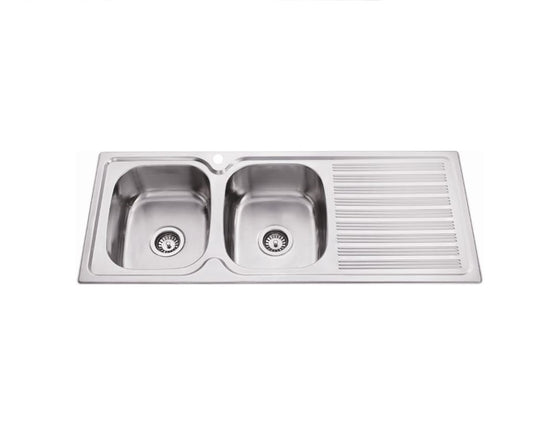 Traditionell Double Bowl Sink - Square
