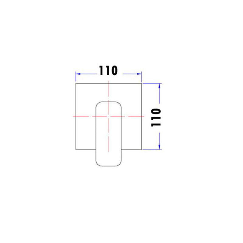Kompakt Eckig Shower/Bath Mixer