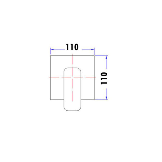 Kompakt Eckig Shower/Bath Mixer