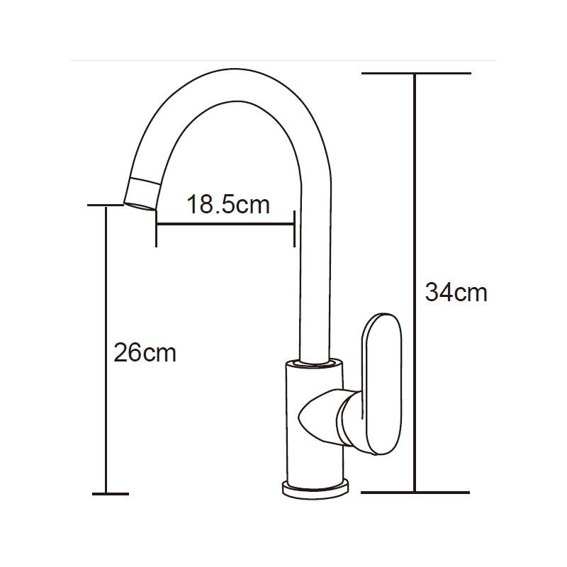 Oval Gooseneck Sink Mixer