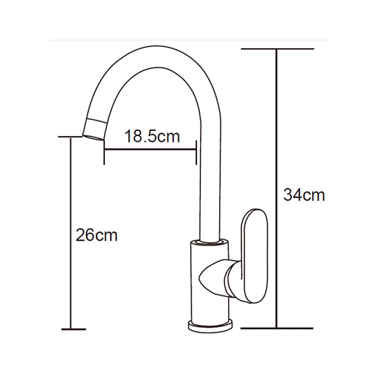 Oval Gooseneck Sink Mixer
