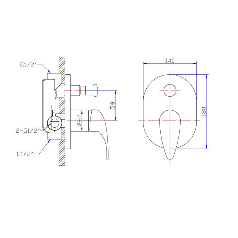 Wählen 10 Shower Mixer with Diverter