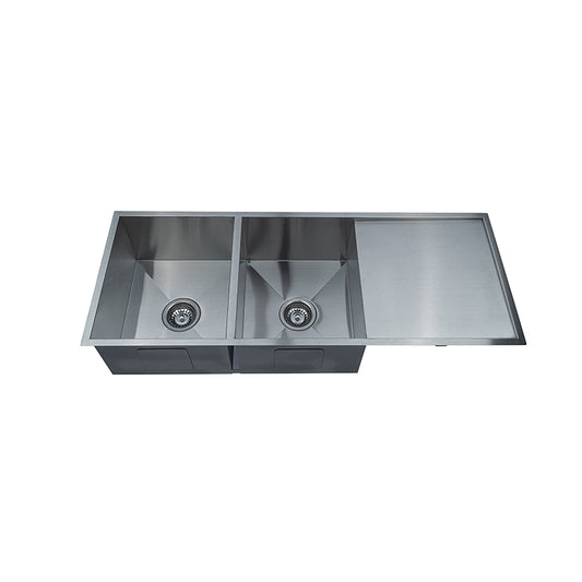 Arcko Lux Double Bowl Sink with Drainer - 1140 x 440