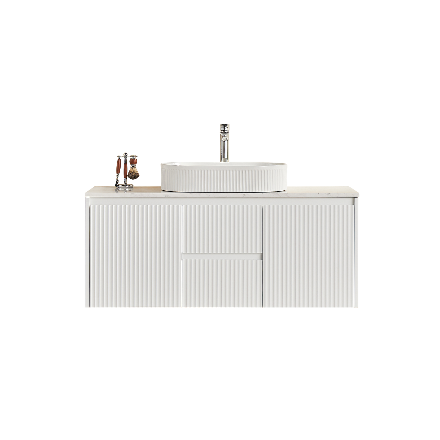 Brindabella Matte White Wall Hung PVC Vanity - 1200x460