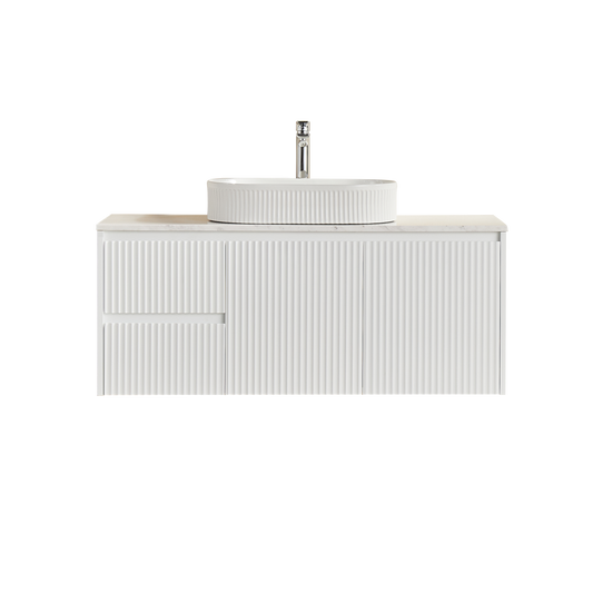 Brindabella Matte White Wall Hung PVC Vanity - 1200x460