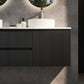 Brindabella Matte Black Wall Hung PVC Vanity - 1500x460