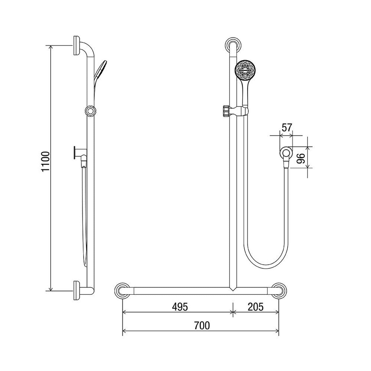 Clam® Flange Shower Kit 16