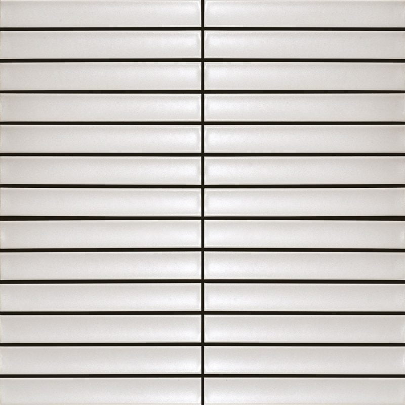 Finger Mosaics - Plain Light Grey Concave