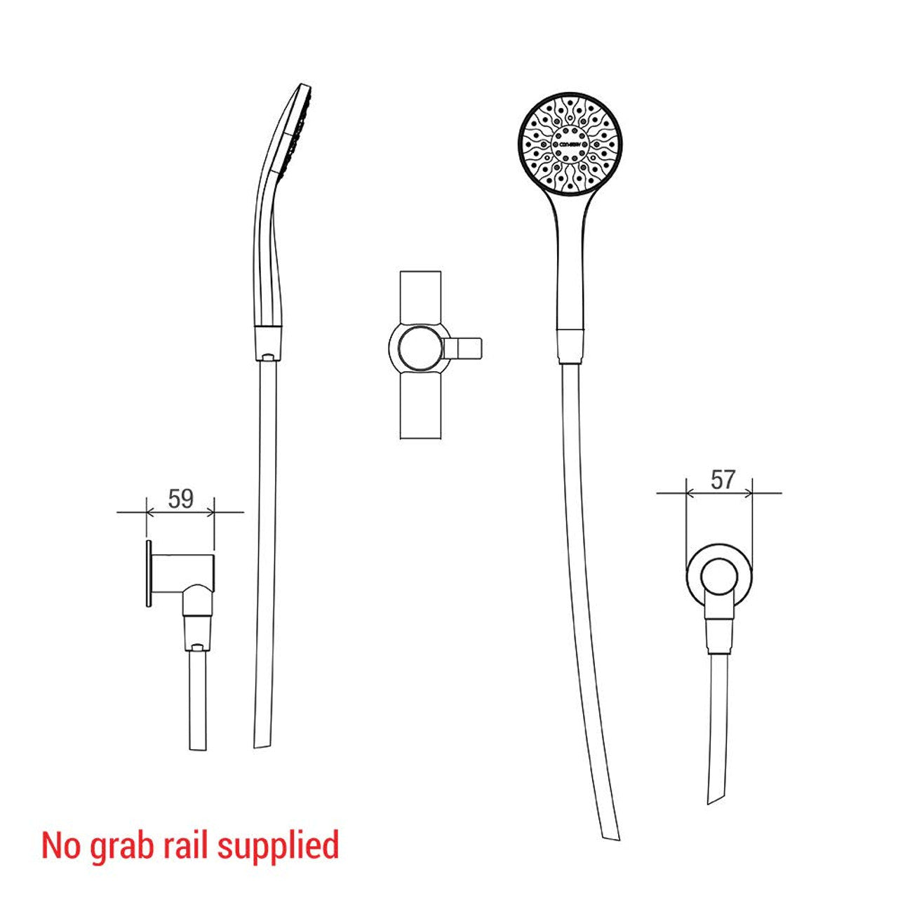 Friction Slide Shower Kit