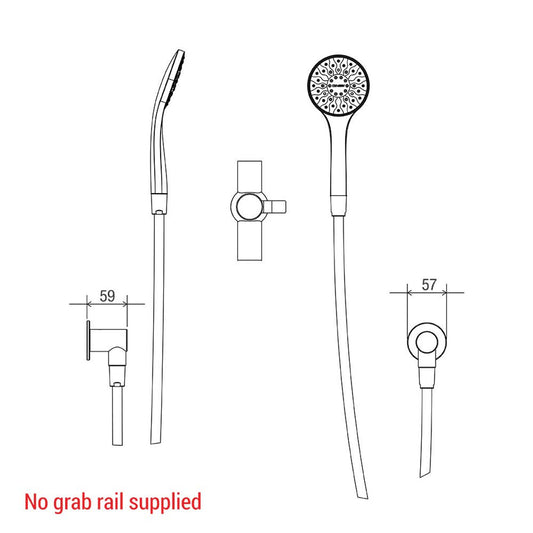 Friction Slide Shower Kit