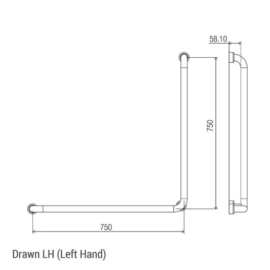 90° Ambulant & Accessible Grab Rail