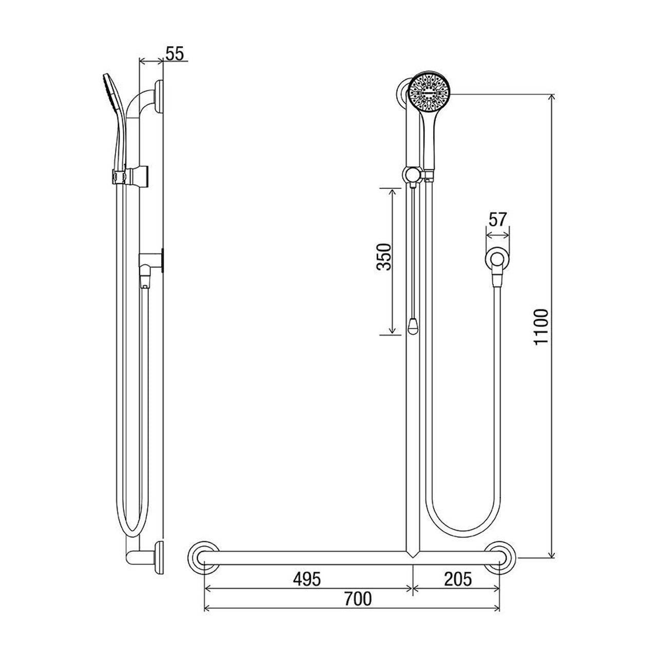 Clam® Flange Accessible Shower Kit 20