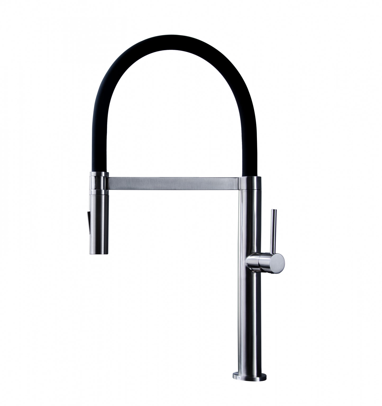 Küchendesigner Stainless Steel Pull-Out Gooseneck Kitchen Mixer - Round