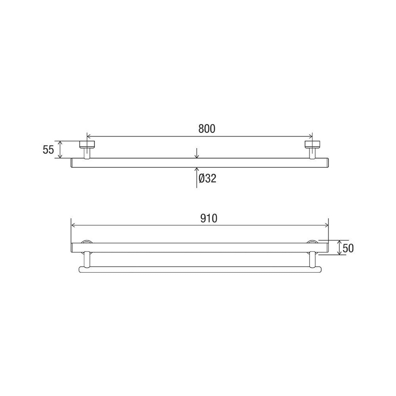 Linear Towel Grab Rail "D"
