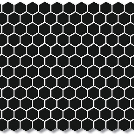 Porcelain Mosaics - Hexagon Black 23x23