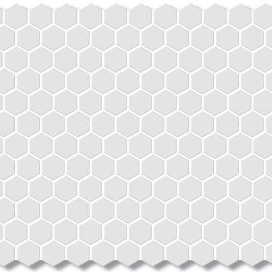 Porcelain Mosaics - Hexagon White 23x23