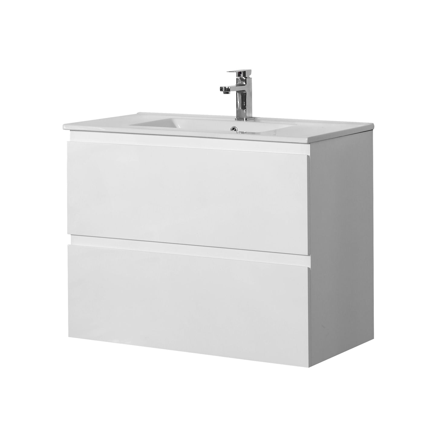 Riva White Wall Hung PVC Vanity - 900x460
