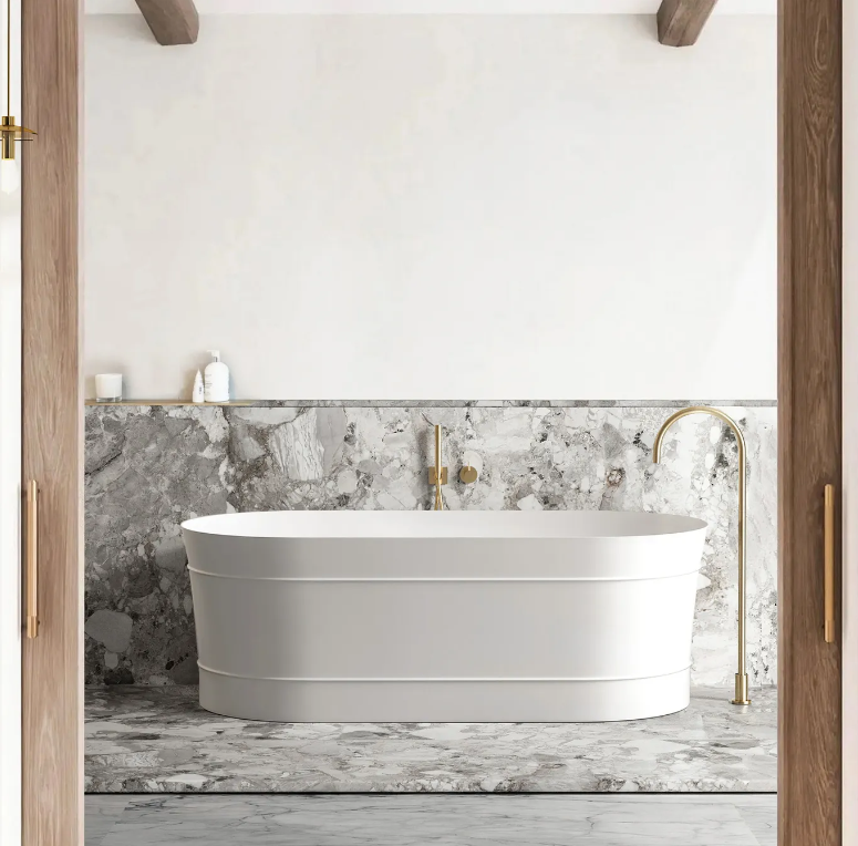 Attica Bondi 1500 Gloss White/Matte White Bath