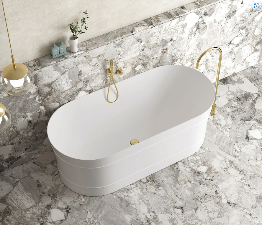 Attica Bondi 1500 Gloss White/Matte White Bath