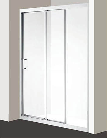 TK60 Wall to Wall Double Sliding Door Shower Screen - Chrome