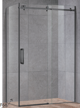 FK Wall to Wall Sliding Door Shower Screen - Matte Black