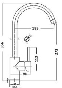Rund Gooseneck Sink Mixer