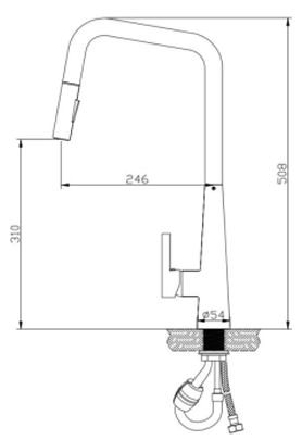 Küchendesigner Tall Pull-Out Kitchen Mixer