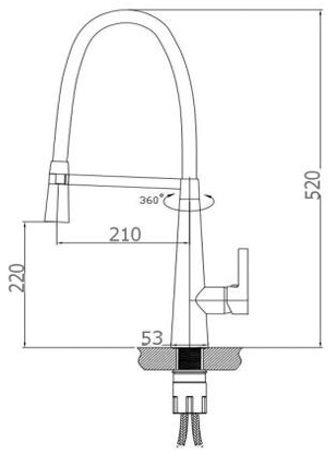 Küchendesigner Pull-Out Gooseneck Kitchen Mixer