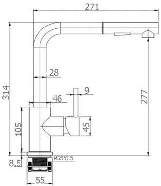 Küchendesigner Pull-Out Kitchen Mixer
