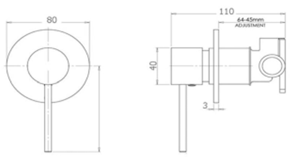 Rund Round Shower/Bath Mixer