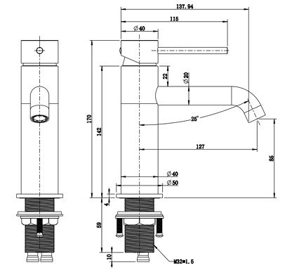 Morgan Rund Basin Mixer