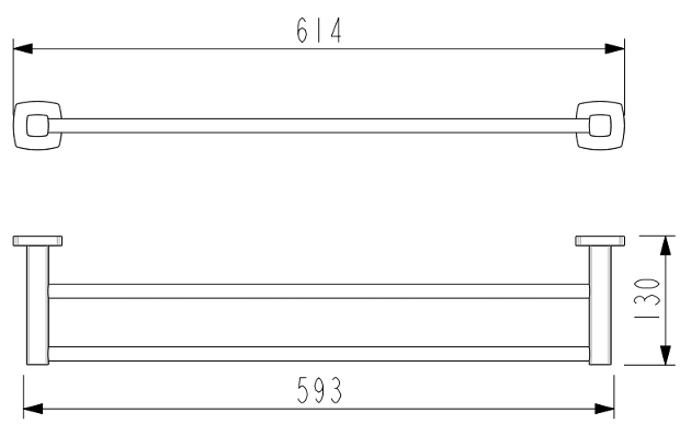Luxus Double Towel Rail