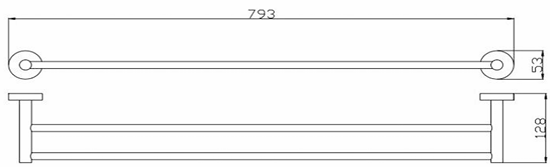 Rund Double Towel Rail