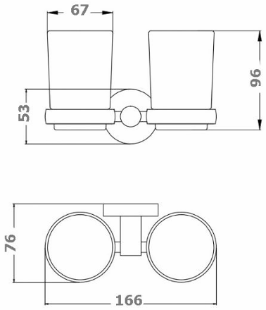 Rund Double Tumbler Holder