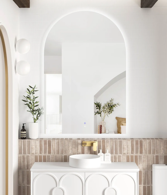 LED Arched Frameless Mirror - 1500x1000