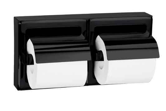 Recessed Double Toilet Paper Dispenser With Hood