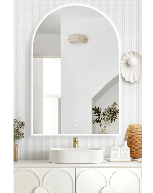 LED Arched Frameless Mirror - 1200x800