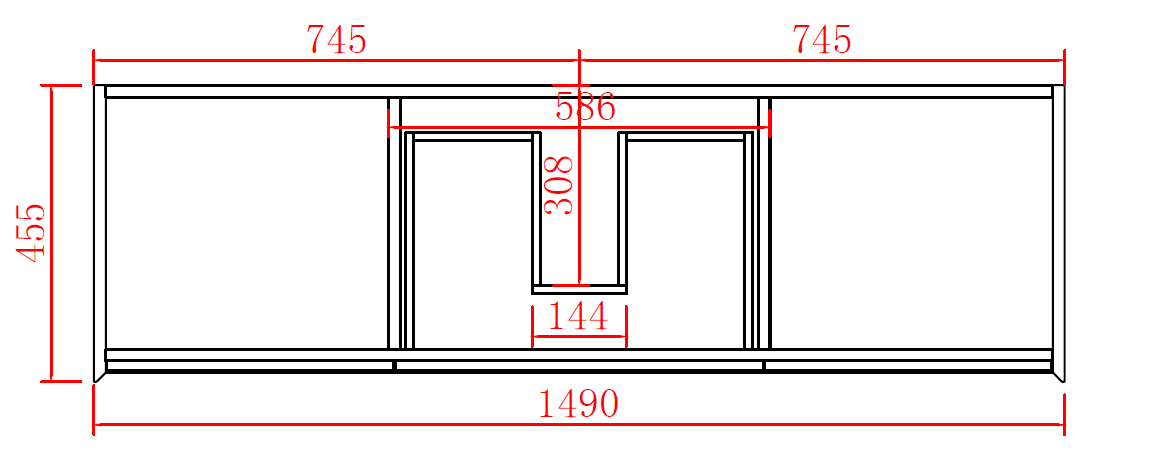 Petra Series - Colour PVC Wall Hung Vanity (SB) - 1500x460x520