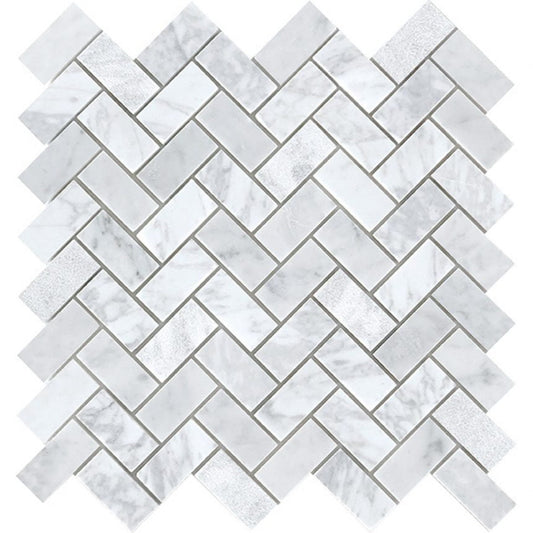 Tuscany Mosaics - Carrara Herringbone