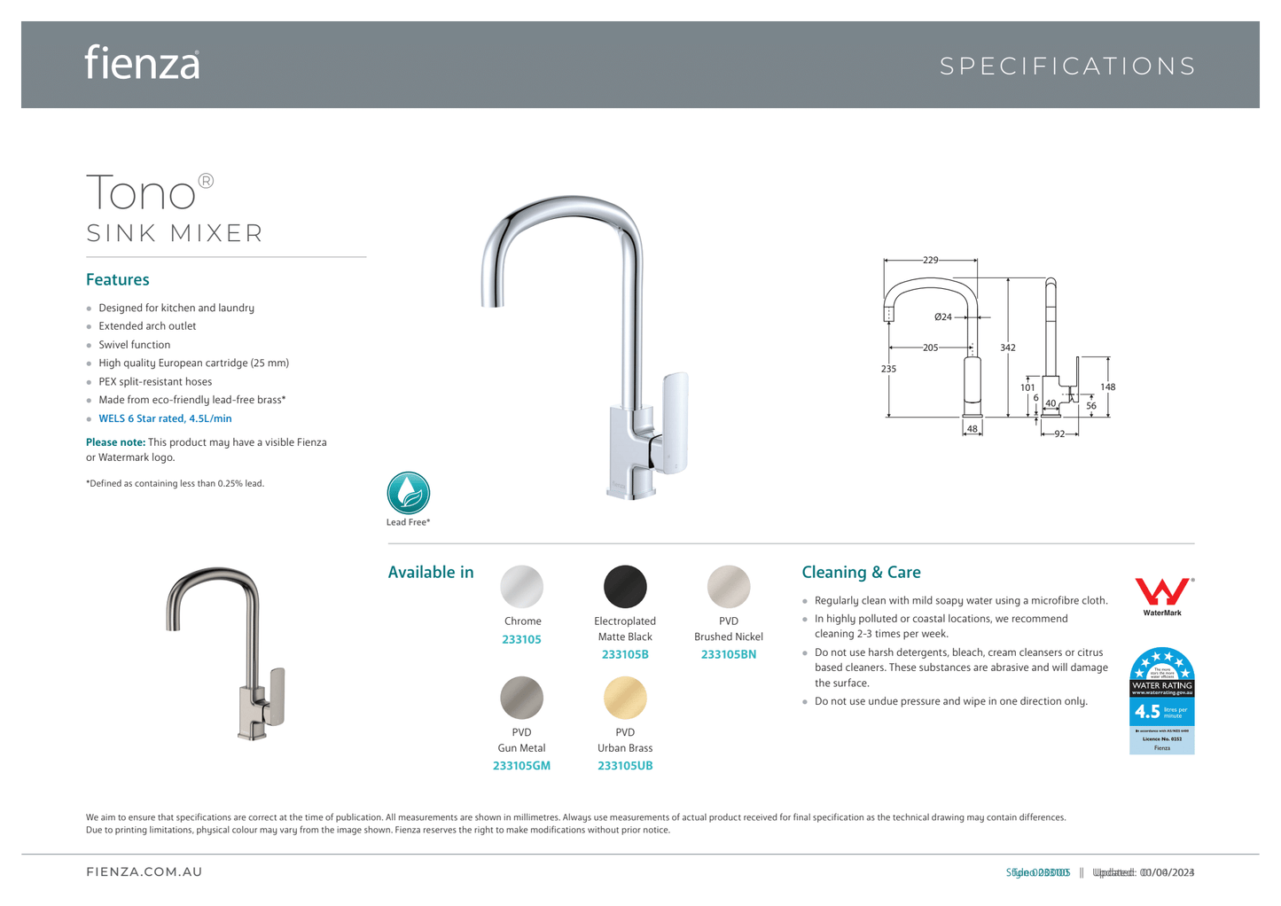 Tono Sink Mixer